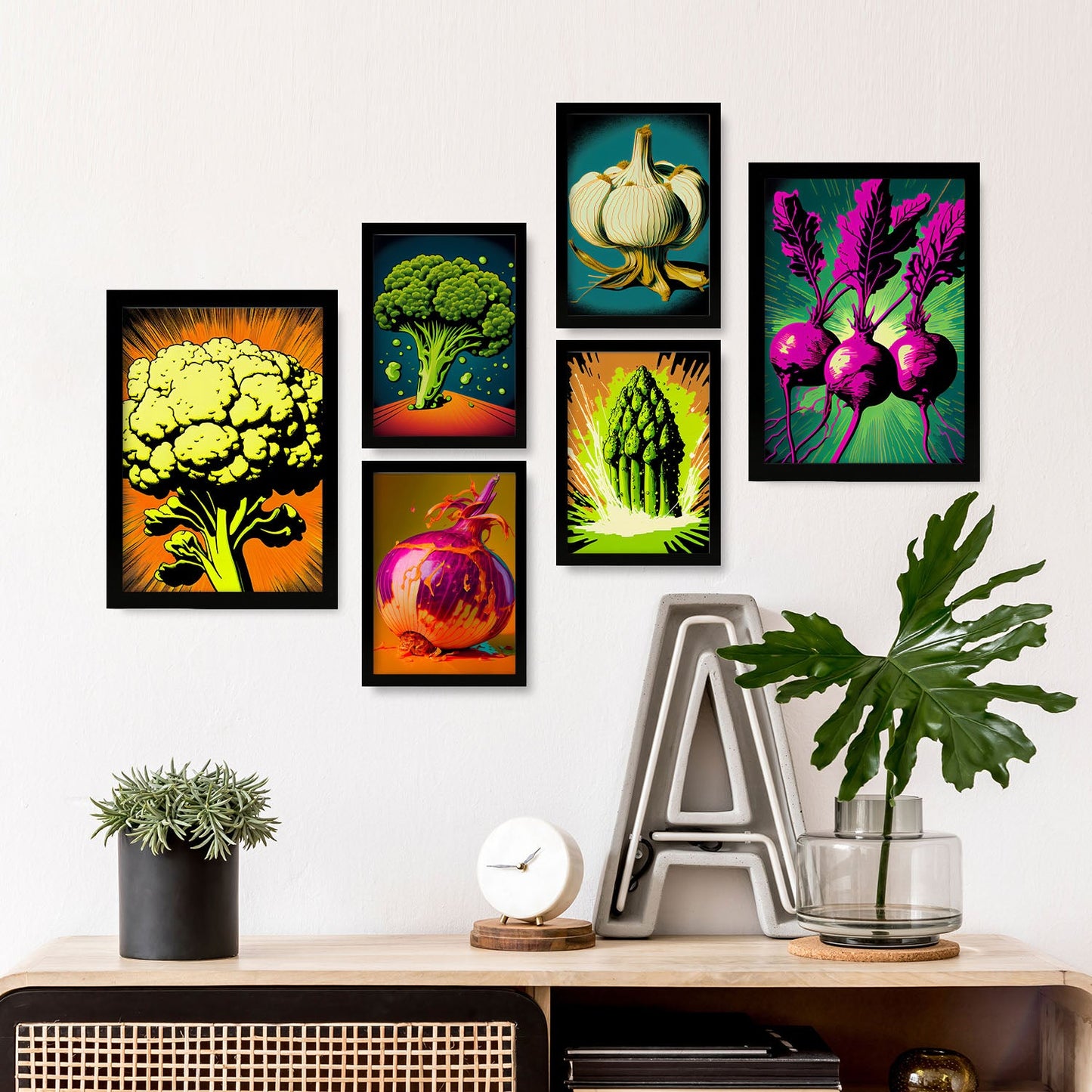 Nacnic Láminas Pop Art de Verduras Set_3