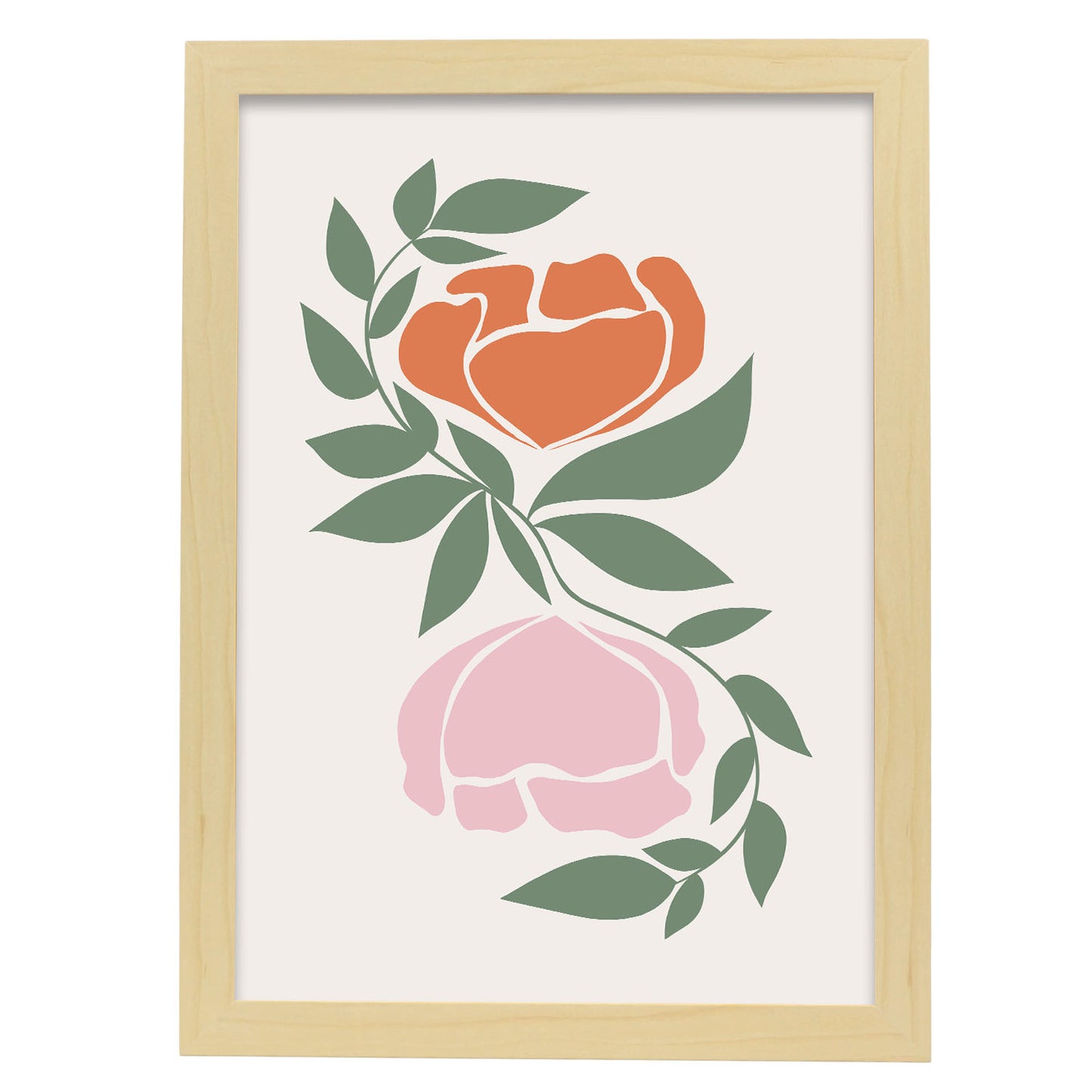 Nacnic Lámina Decorativa de Flores Surtidas