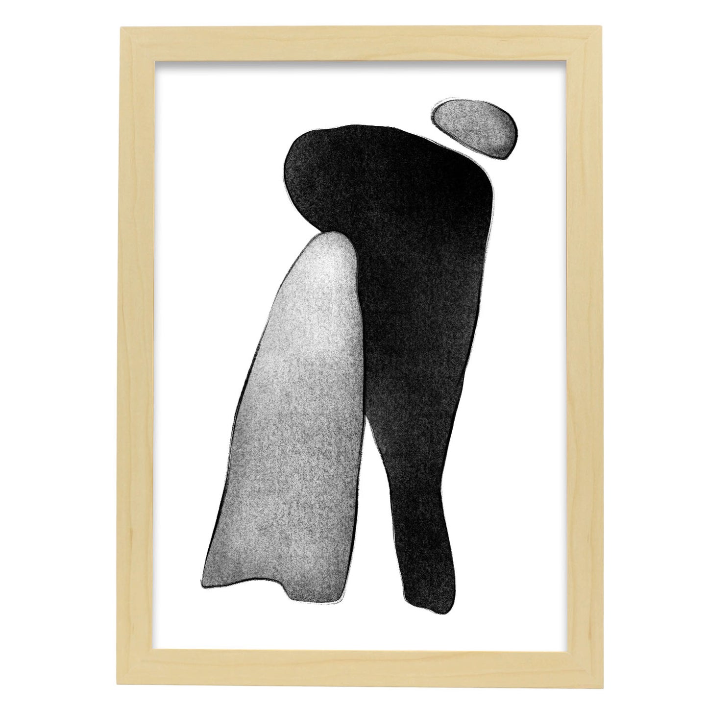 Lamina Nacnic Abstracto Piedras Negras y Grises