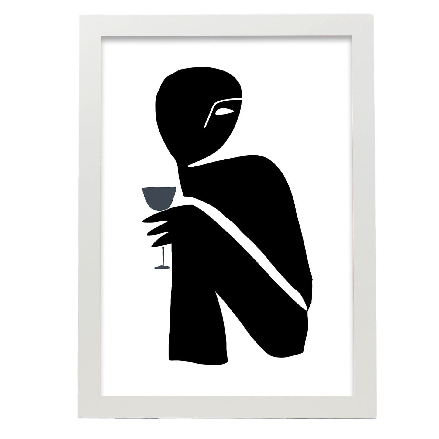 Lámina Nacnic Abstracto Hombre con Copa de Vino