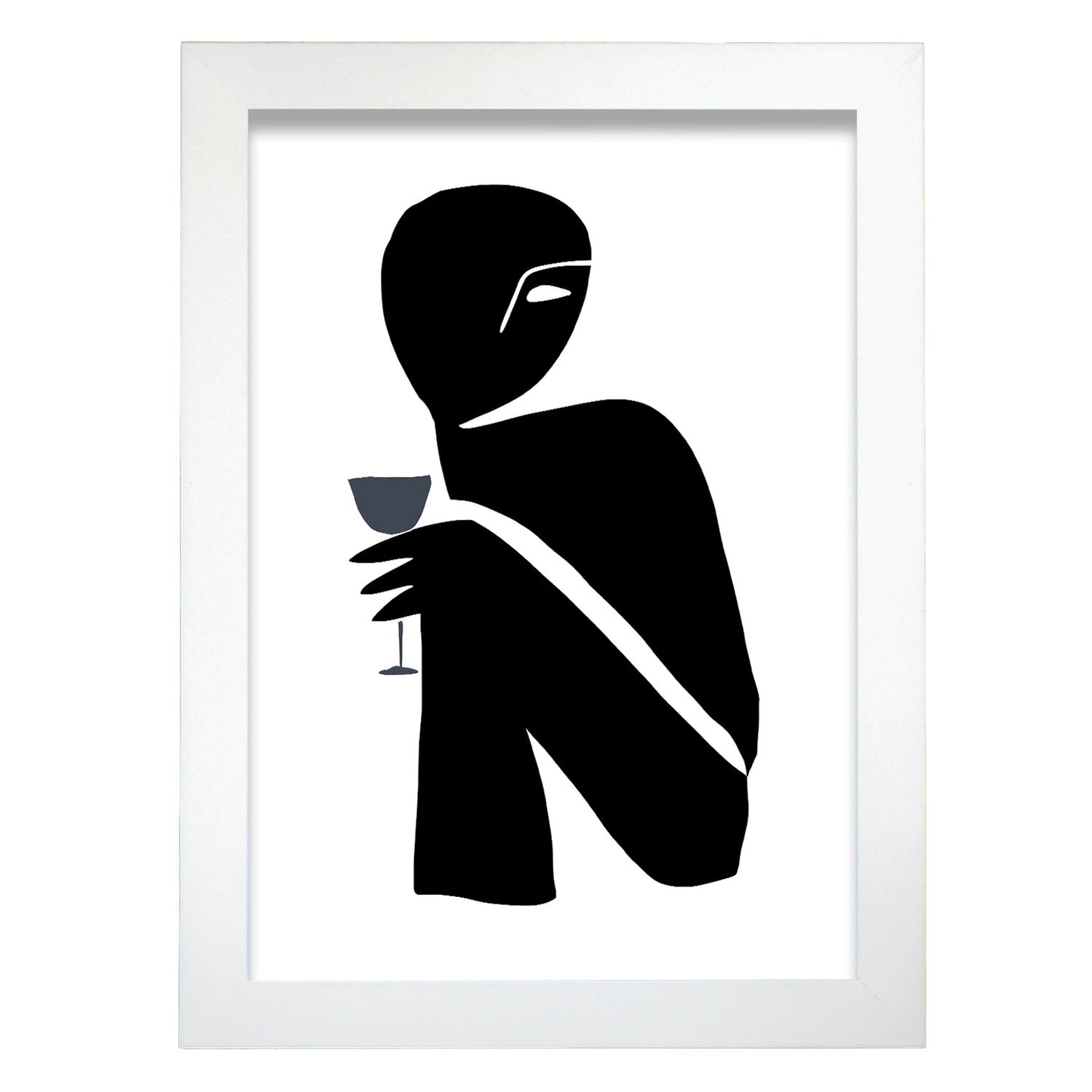 Lámina Nacnic Abstracto Hombre con Copa de Vino