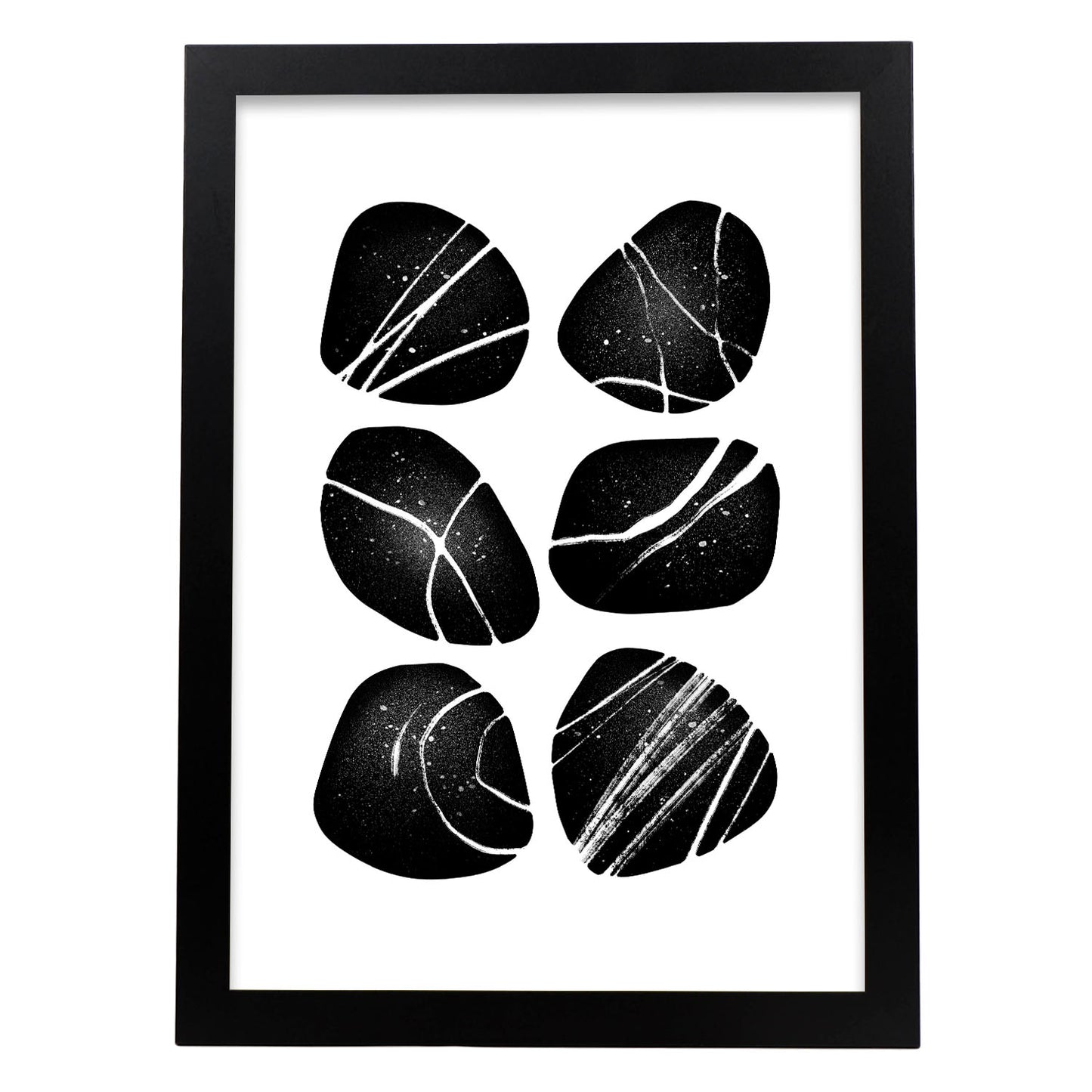 Lámina Abstracta Nacnic Piedras Negras Justas