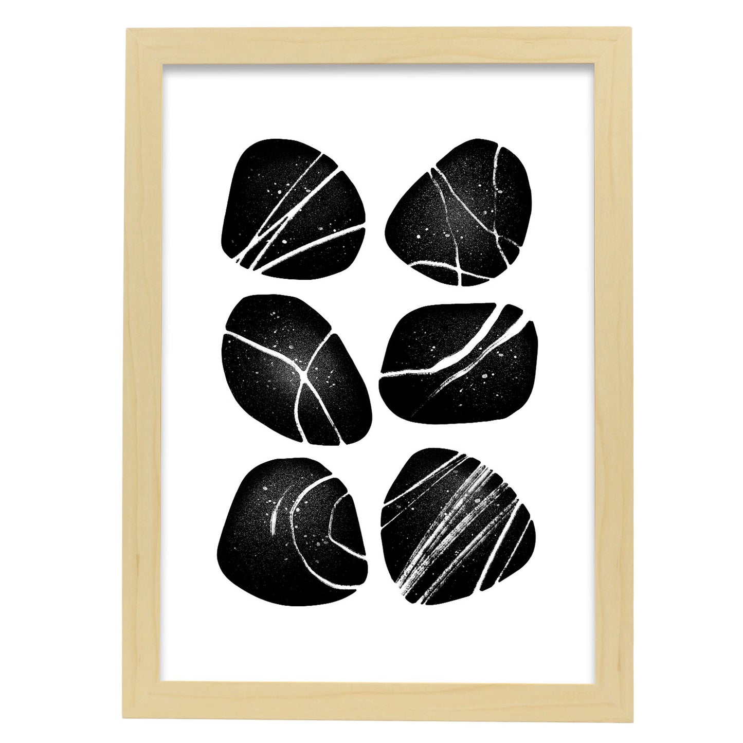 Lámina Abstracta Nacnic Piedras Negras Justas