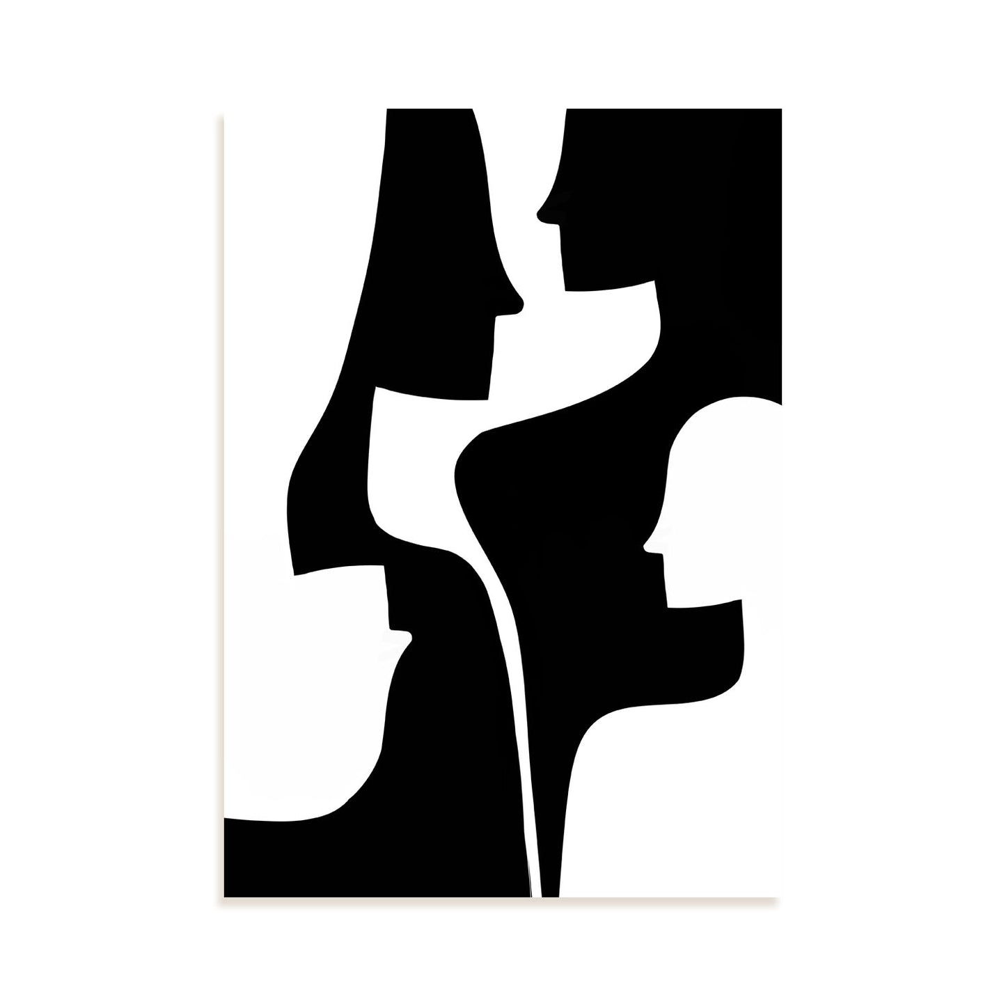Lámina Abstracta de Silueta de Cara Nacnic