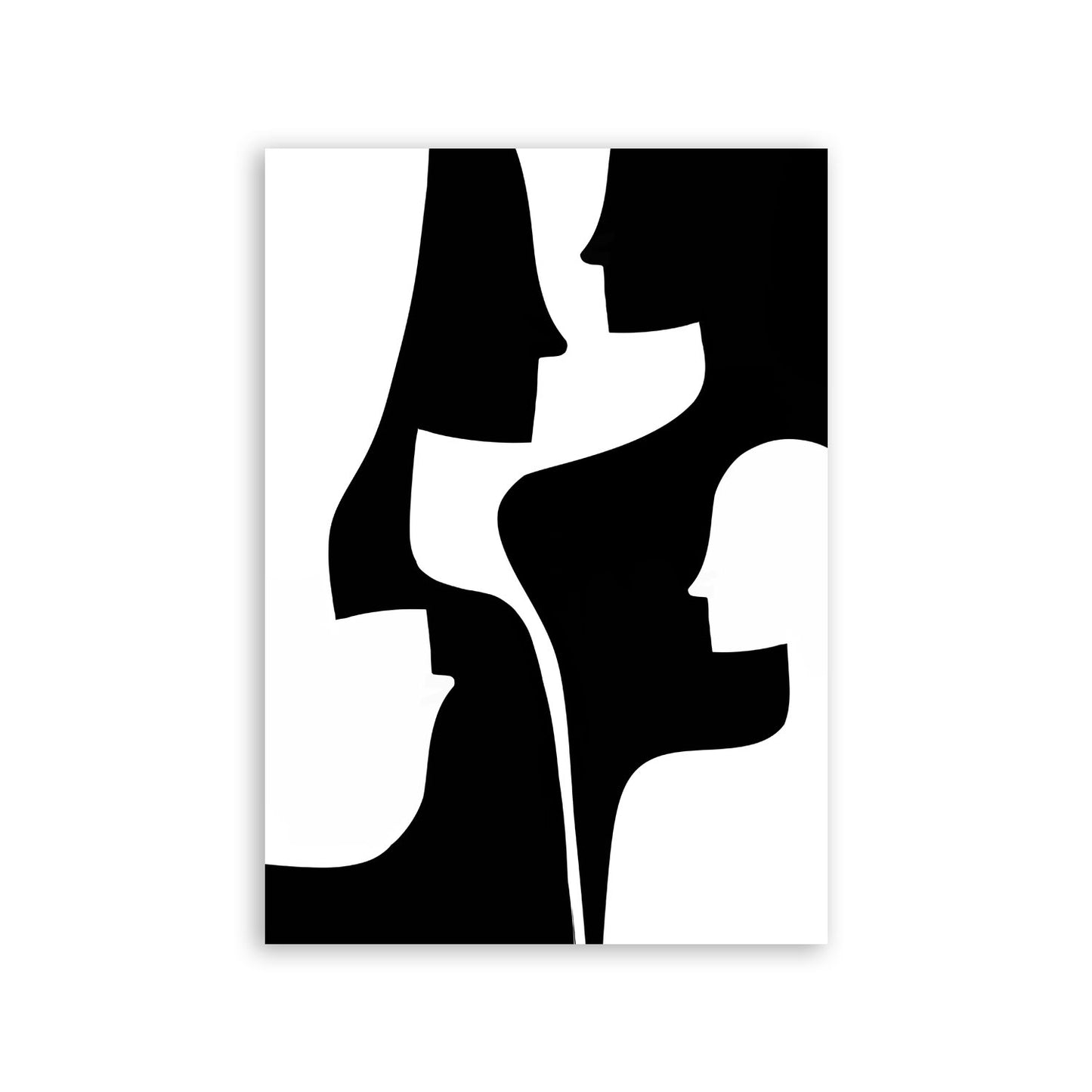 Lámina Abstracta de Silueta de Cara Nacnic