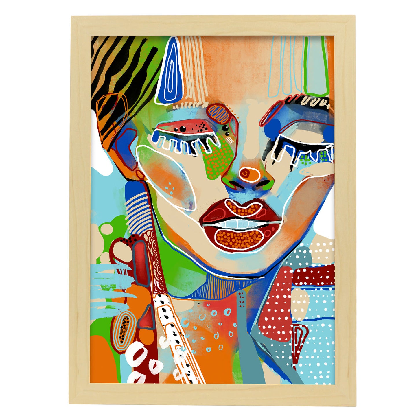 Lámina de Arte de Cara Llamativa Nacnic