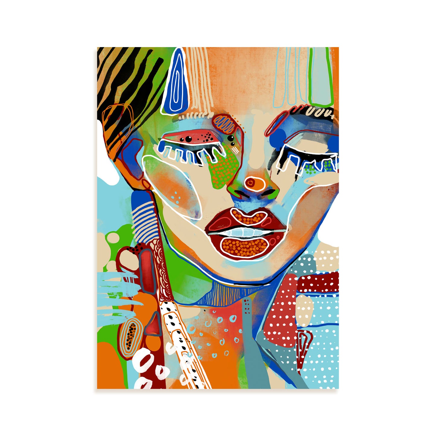Lámina de Arte de Cara Llamativa Nacnic