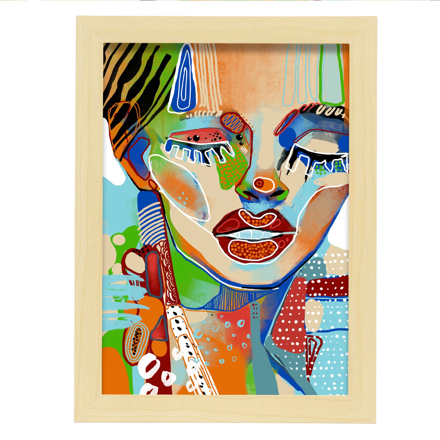 Lámina de Arte de Cara Llamativa Nacnic