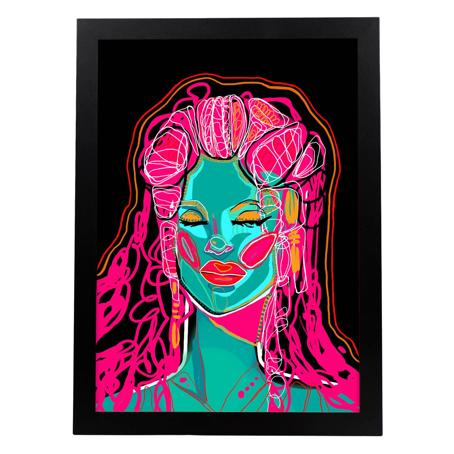 Lamina Arte de Cara Vibrante Mujer Surtida de Nacnic