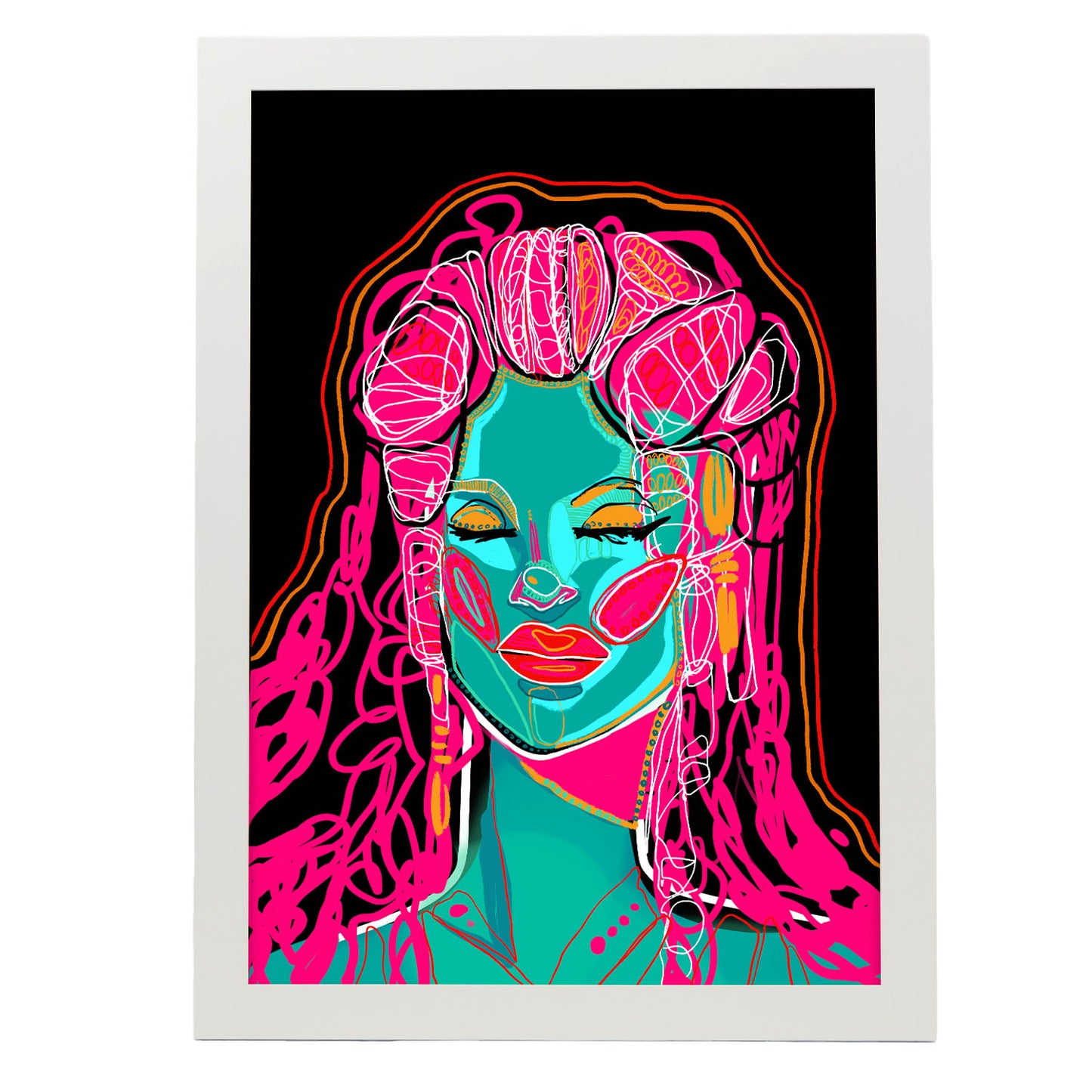 Lamina Arte de Cara Vibrante Mujer Surtida de Nacnic