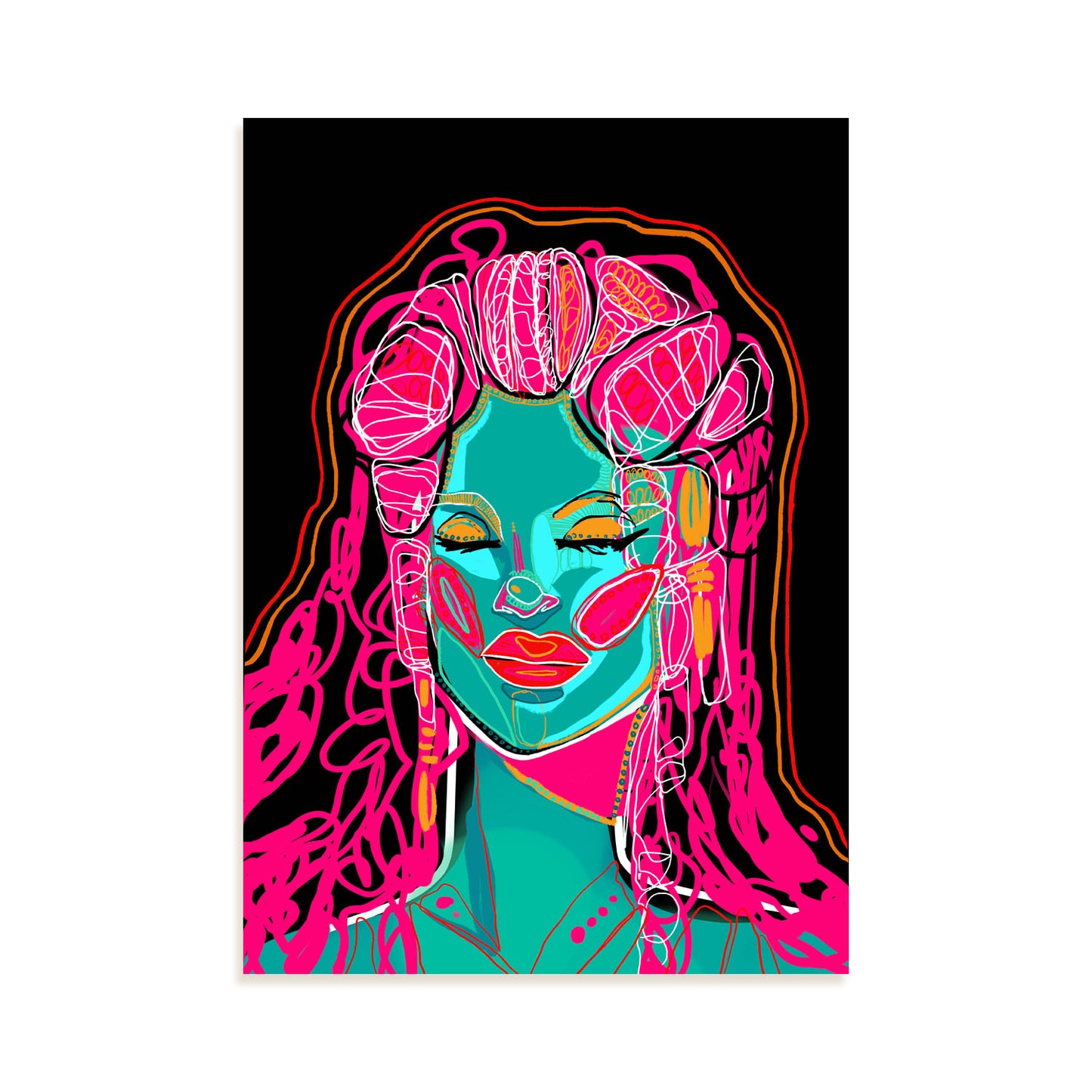 Lamina Arte de Cara Vibrante Mujer Surtida de Nacnic