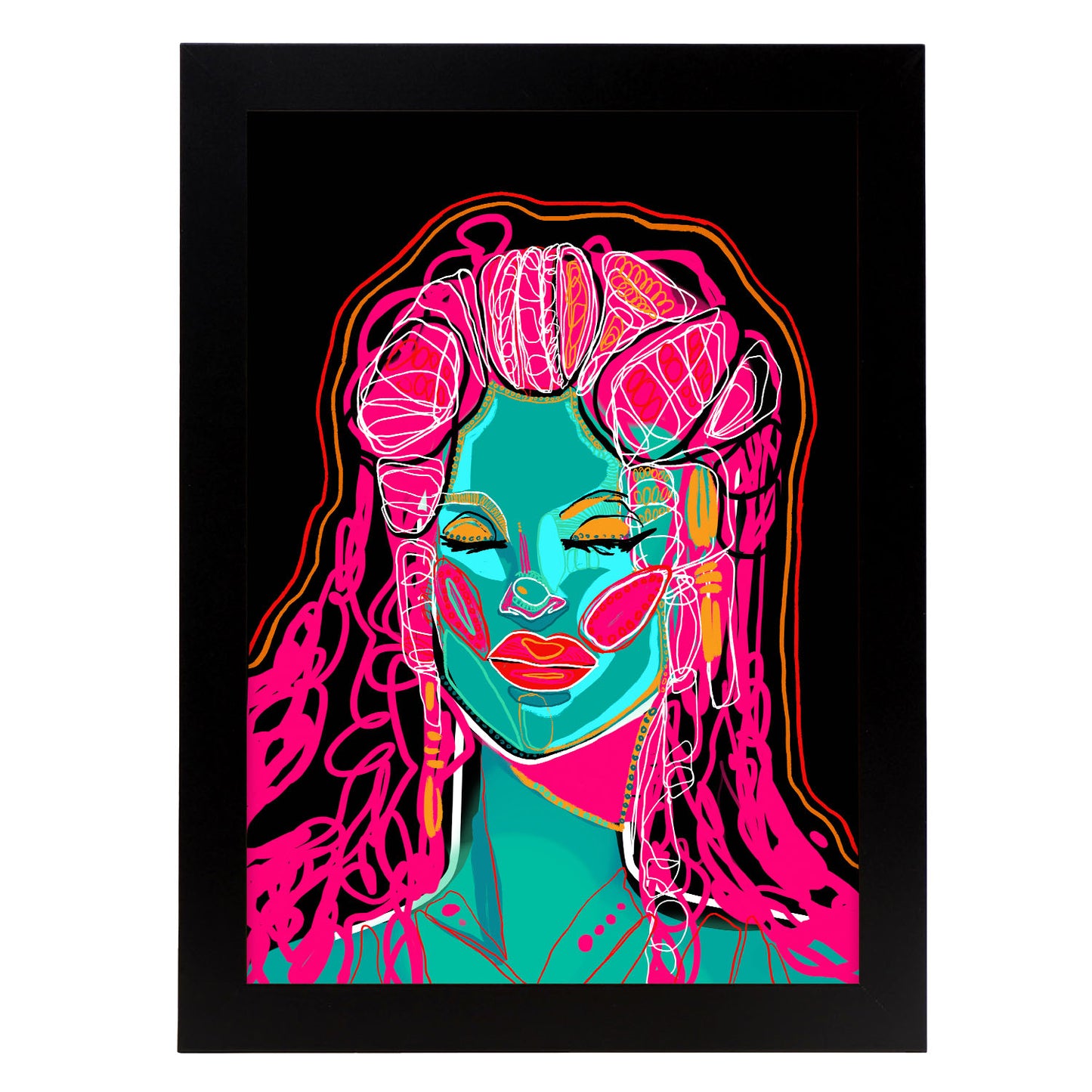 Lamina Arte de Cara Vibrante Mujer Surtida de Nacnic