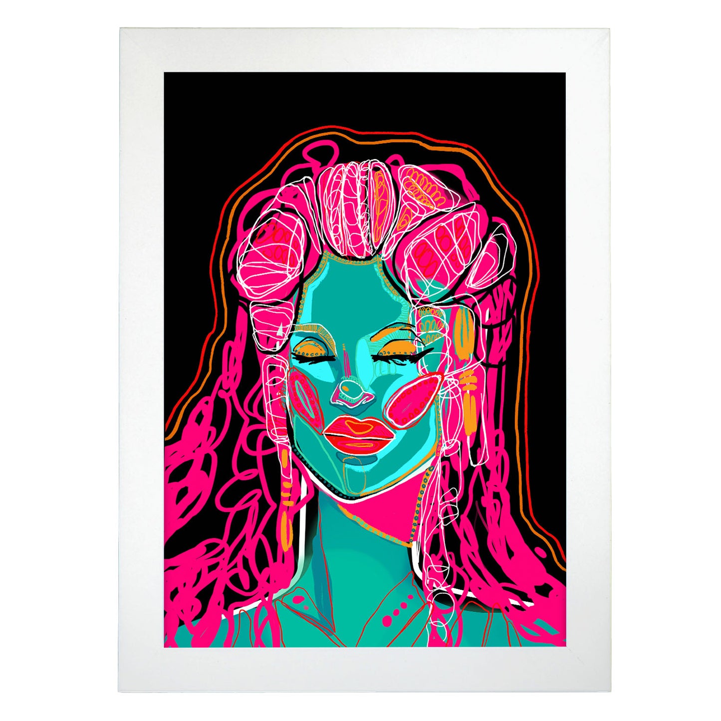Lamina Arte de Cara Vibrante Mujer Surtida de Nacnic