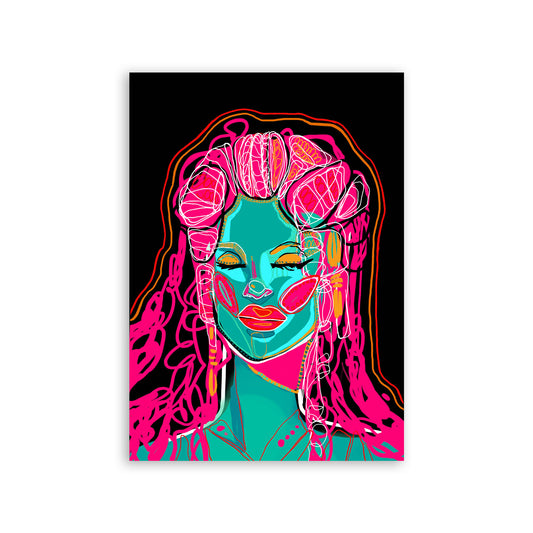 Lamina Arte de Cara Vibrante Mujer Surtida de Nacnic