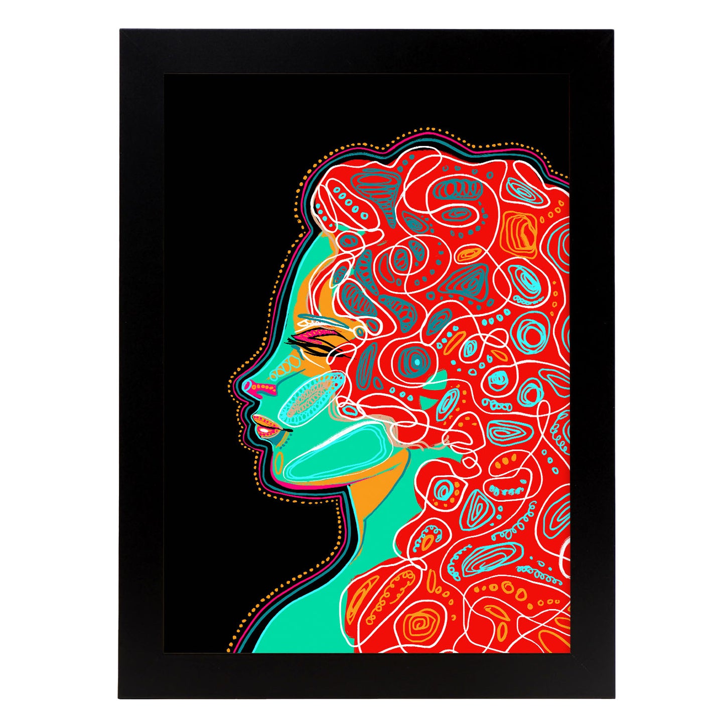 Lámina Arte de Cara a Cuadros Nacnic
