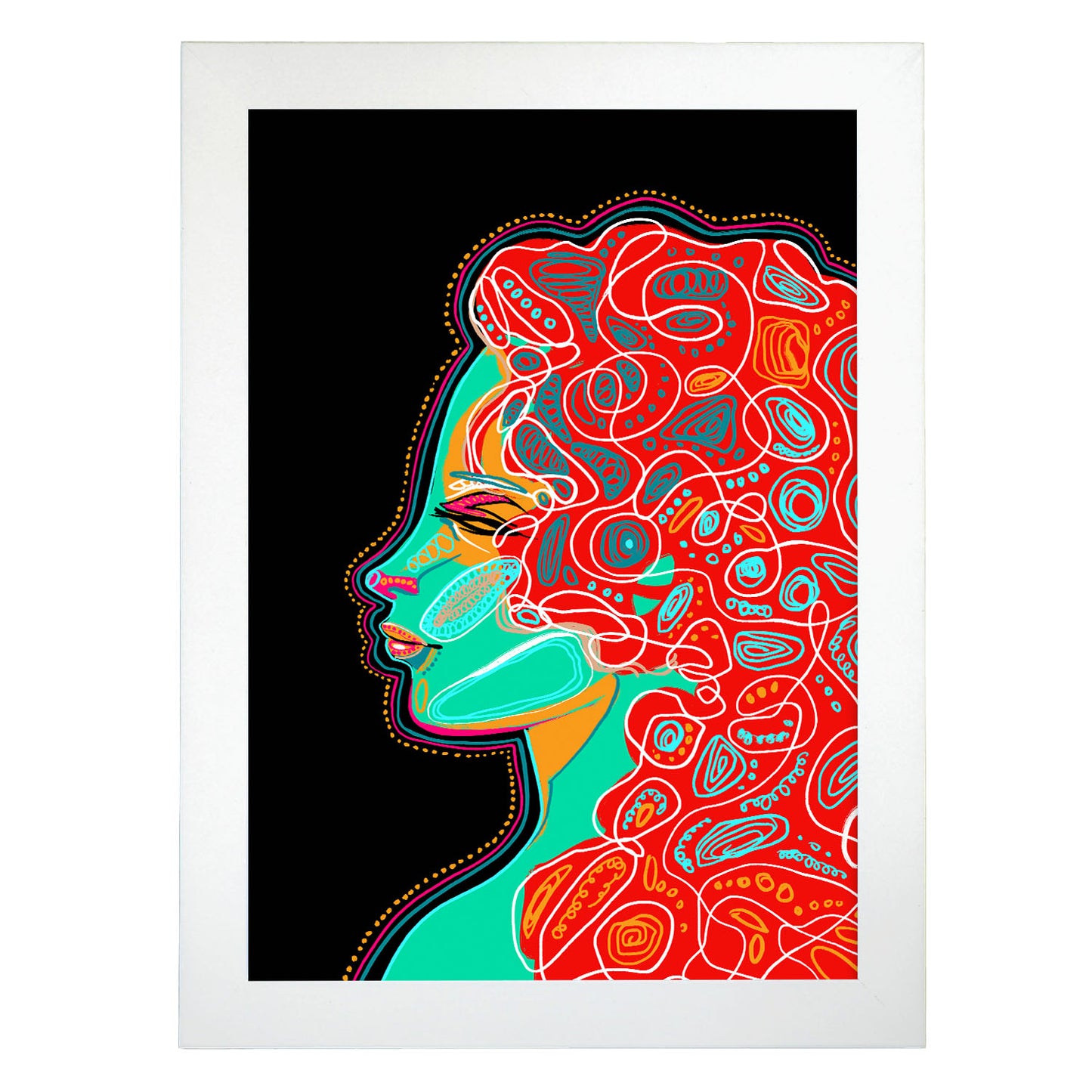 Lámina Arte de Cara a Cuadros Nacnic