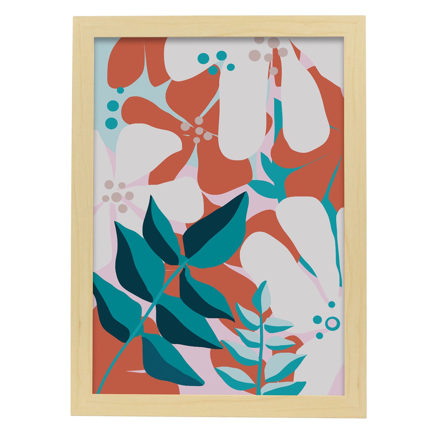 Lámina Nacnic Arte Floral Fino con Flores Surtidas