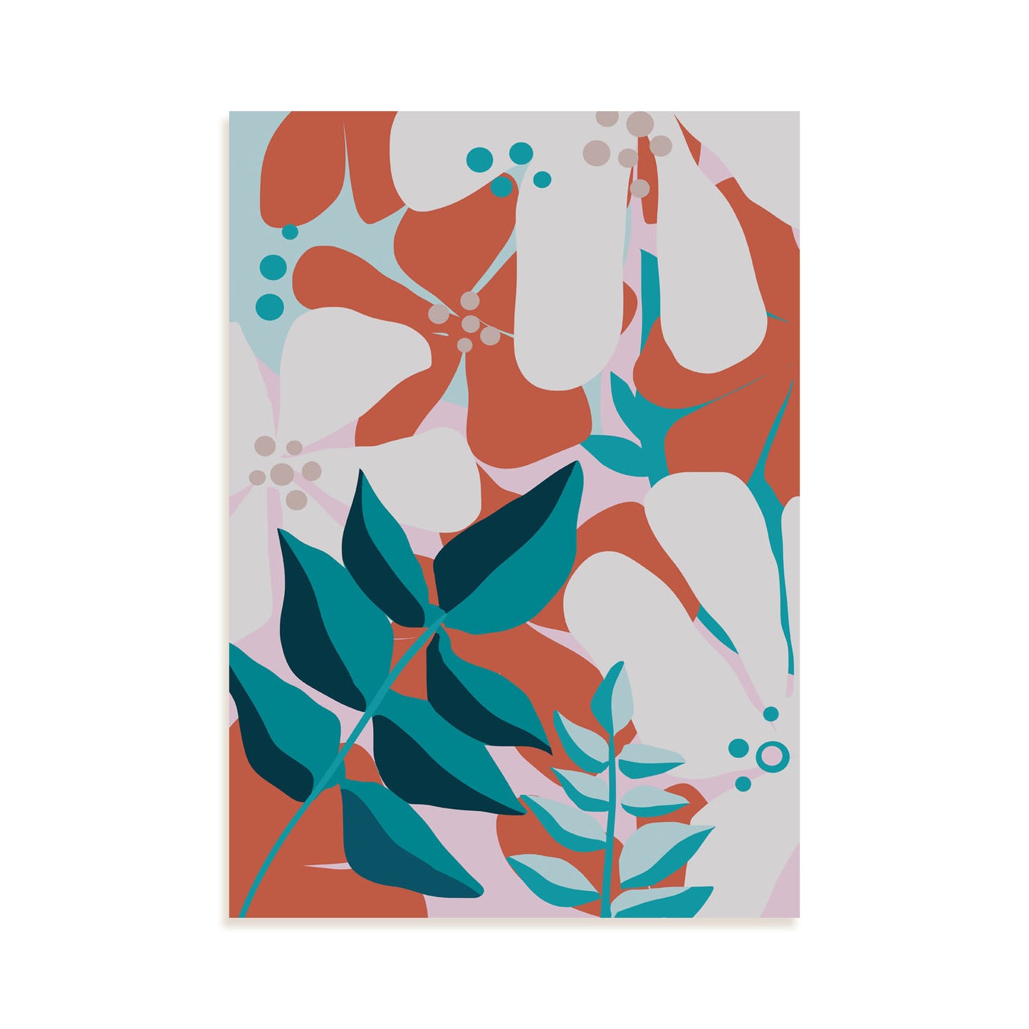Lámina Nacnic Arte Floral Fino con Flores Surtidas
