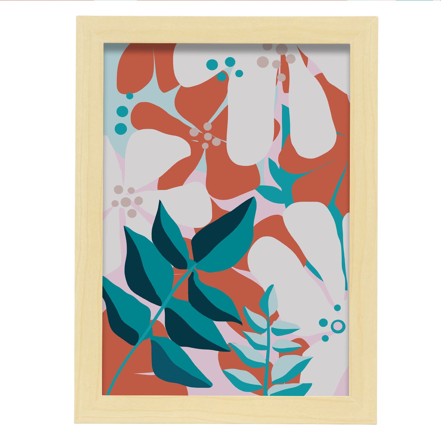 Lámina Nacnic Arte Floral Fino con Flores Surtidas