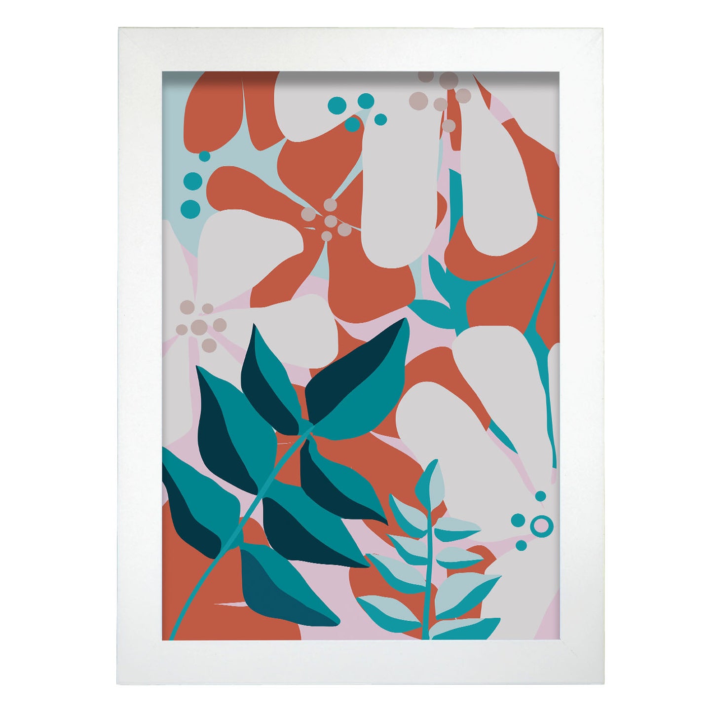 Lámina Nacnic Arte Floral Fino con Flores Surtidas