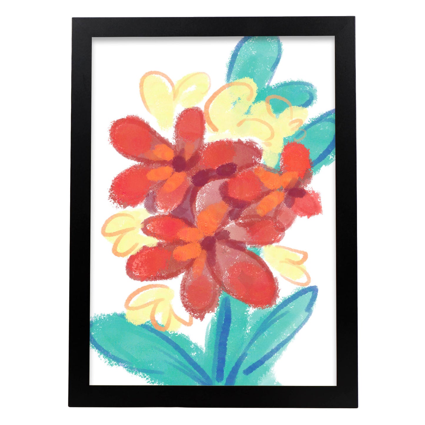 Nacnic Lámina de Arte de Dahlia en Flores Surtidas