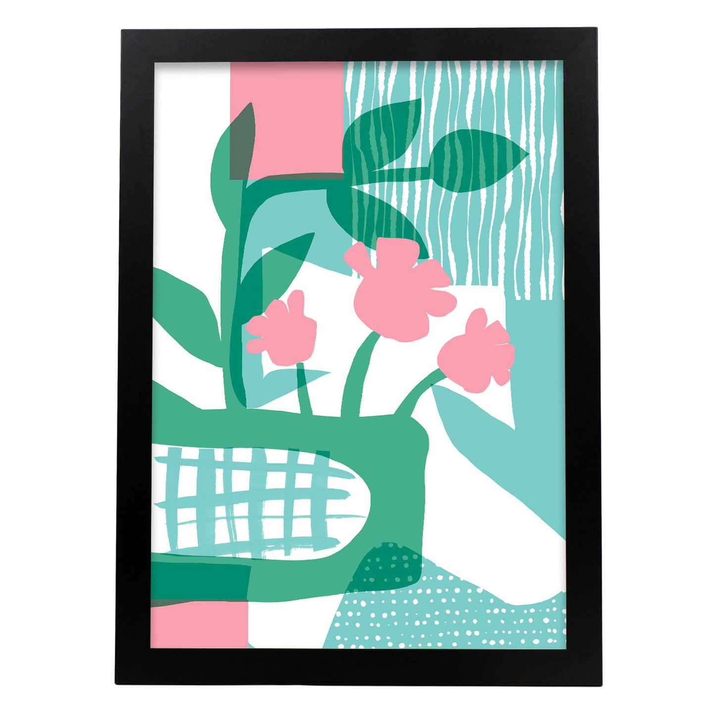 Lámina Nacnic Diseño de Maceta de Flores Surtidas