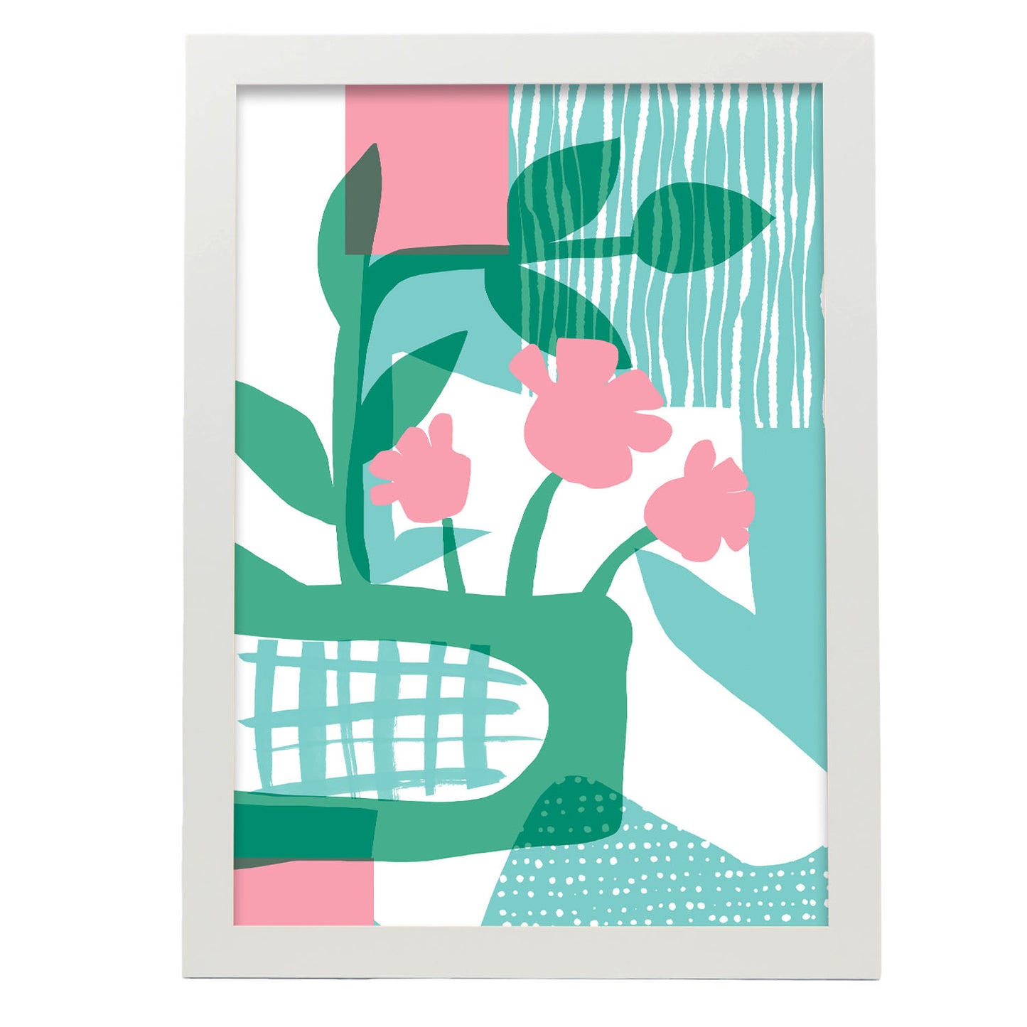 Lámina Nacnic Diseño de Maceta de Flores Surtidas