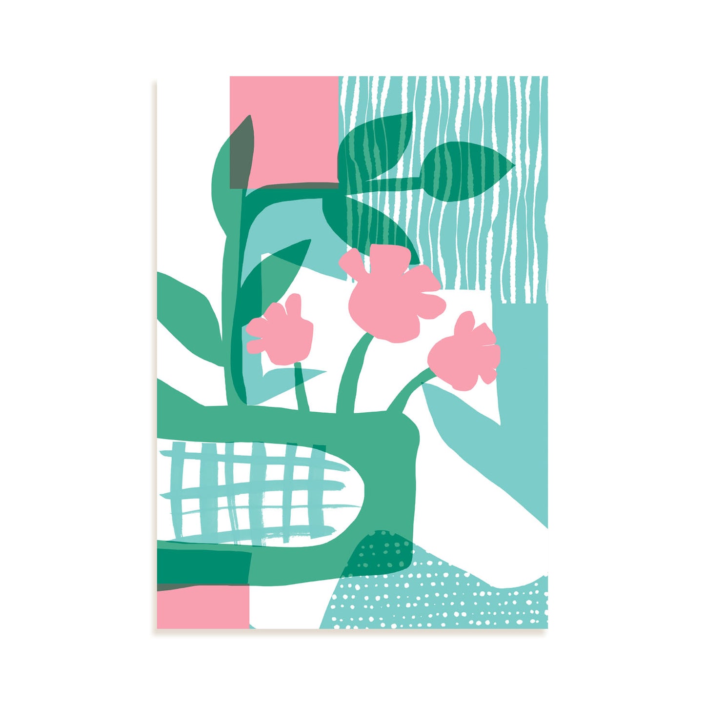 Lámina Nacnic Diseño de Maceta de Flores Surtidas