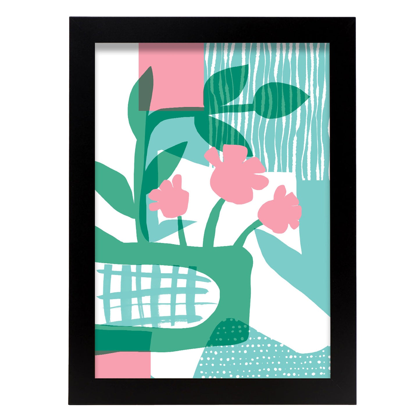 Lámina Nacnic Diseño de Maceta de Flores Surtidas