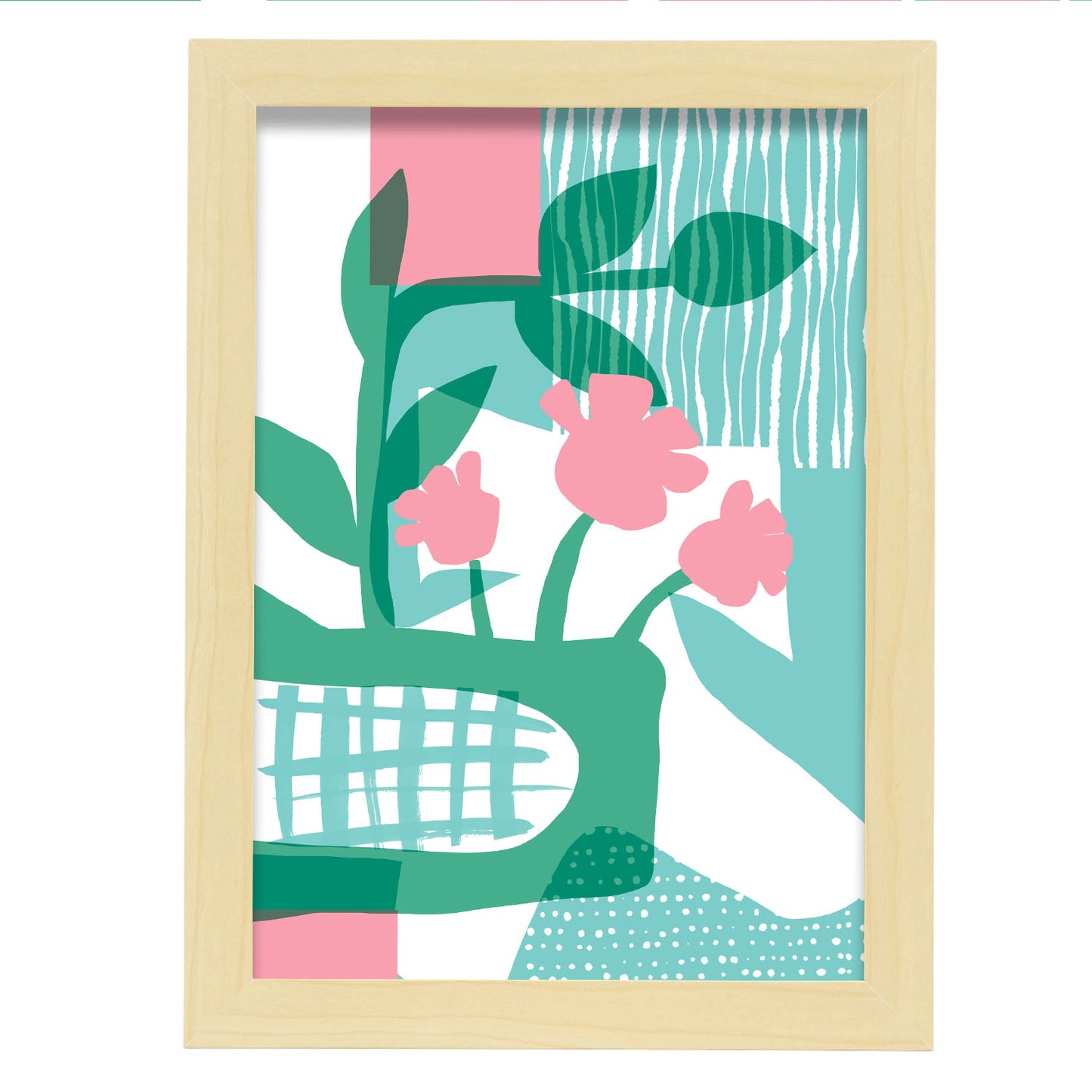 Lámina Nacnic Diseño de Maceta de Flores Surtidas