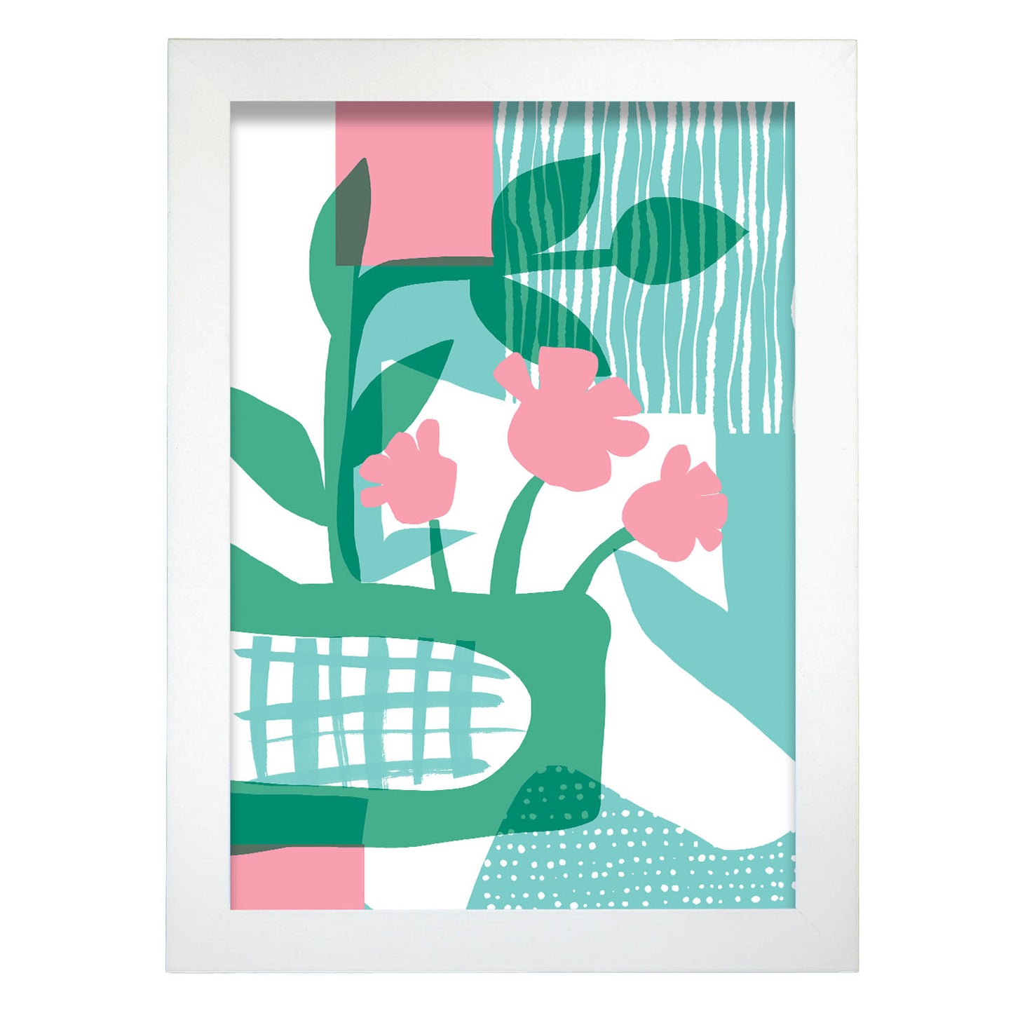 Lámina Nacnic Diseño de Maceta de Flores Surtidas