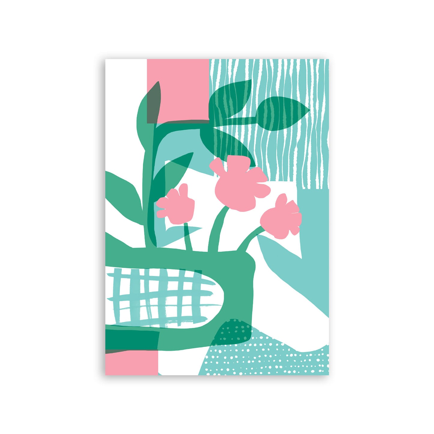 Lámina Nacnic Diseño de Maceta de Flores Surtidas