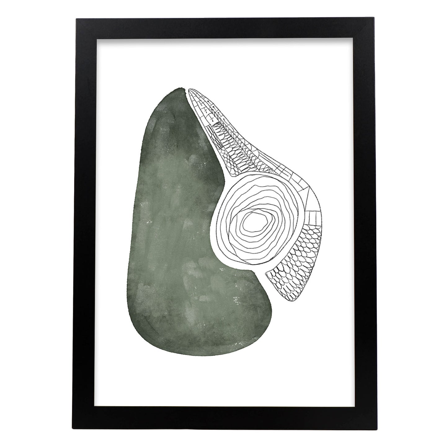 Lamina Nacnic de Aguacate con Flores Surtidas