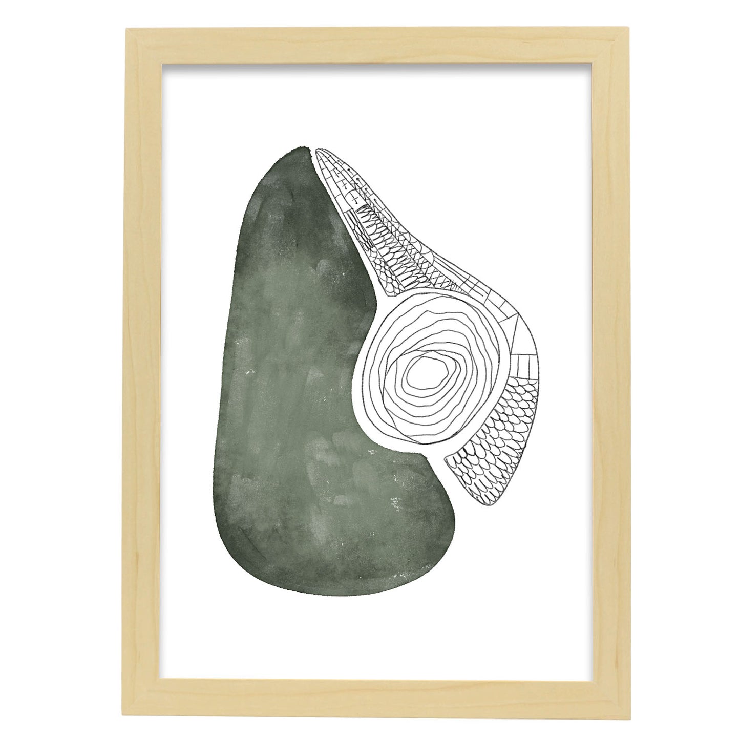 Lamina Nacnic de Aguacate con Flores Surtidas