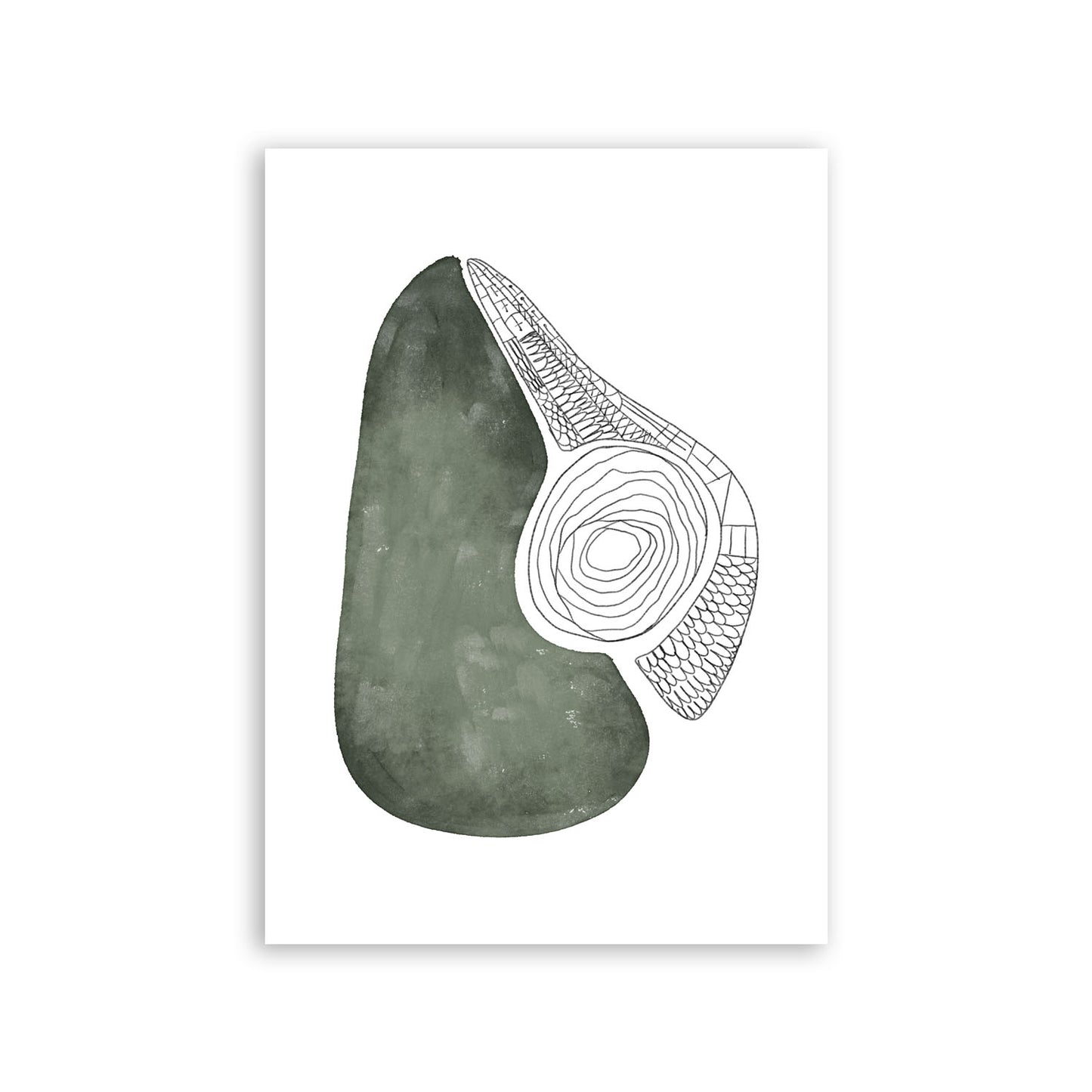 Lamina Nacnic de Aguacate con Flores Surtidas
