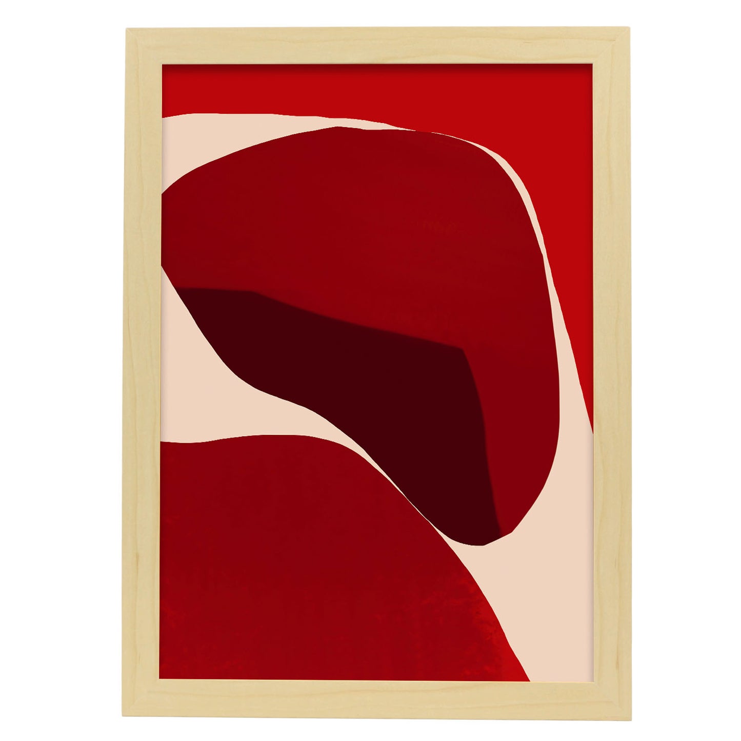 Lámina Abstracta de Piedras Rojas Robustas Nacnic