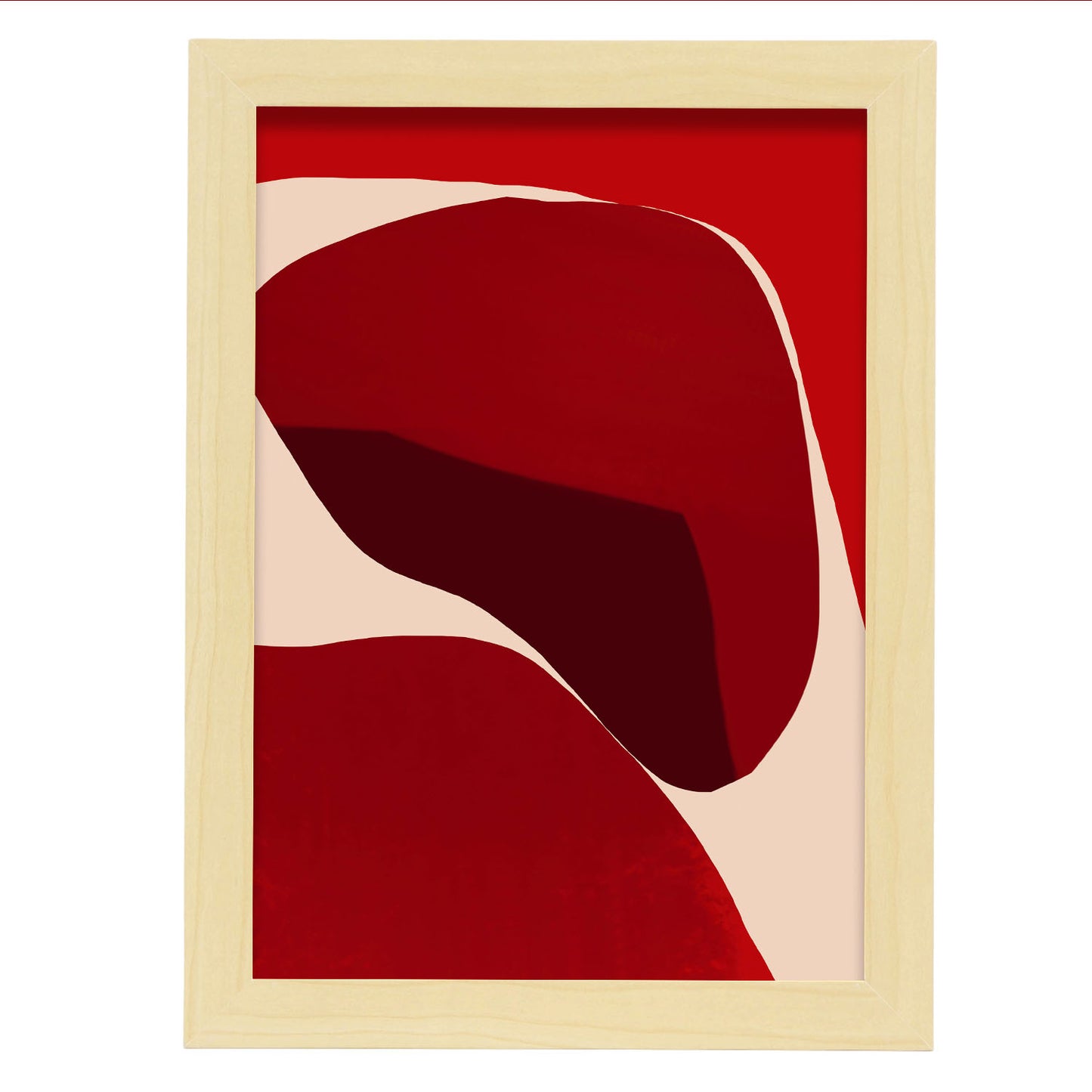 Lámina Abstracta de Piedras Rojas Robustas Nacnic