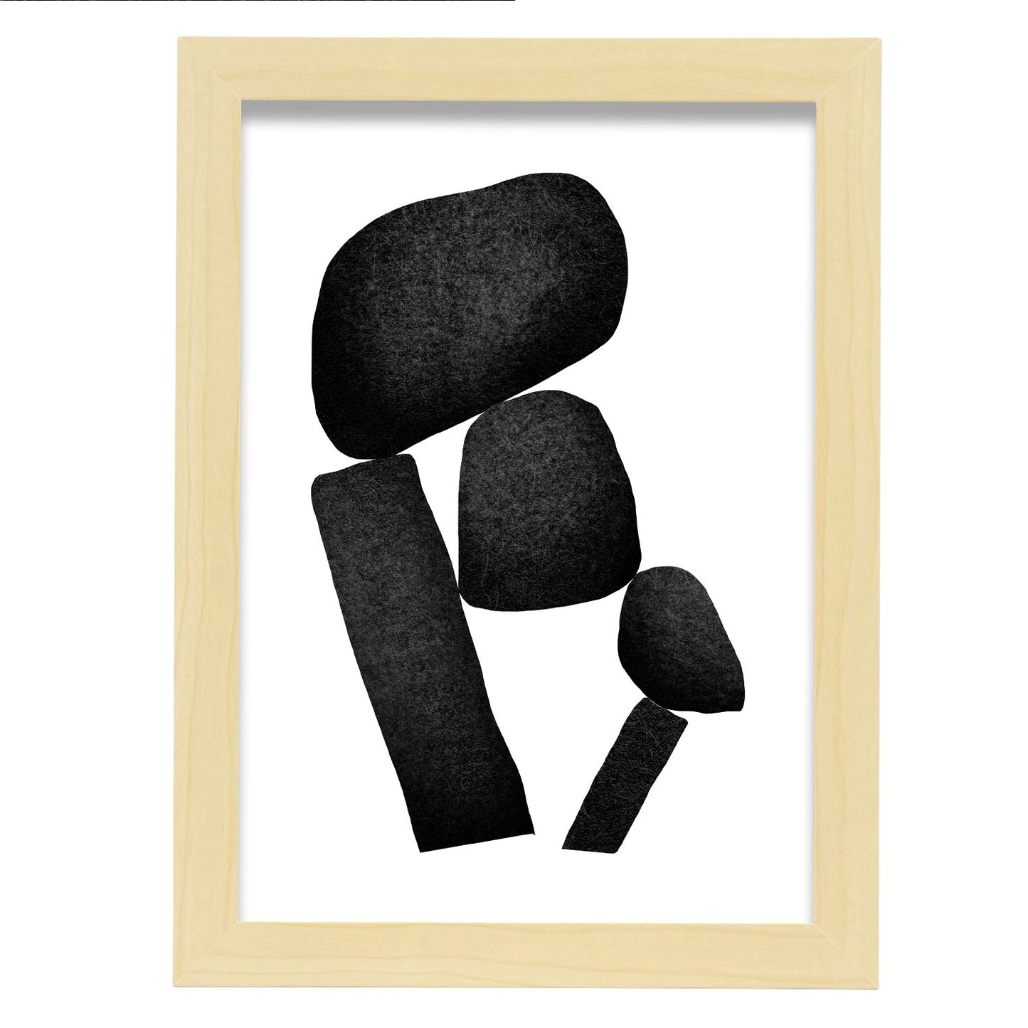 Lámina Nacnic Abstracto Piedras en Capas Constantes para Hogar