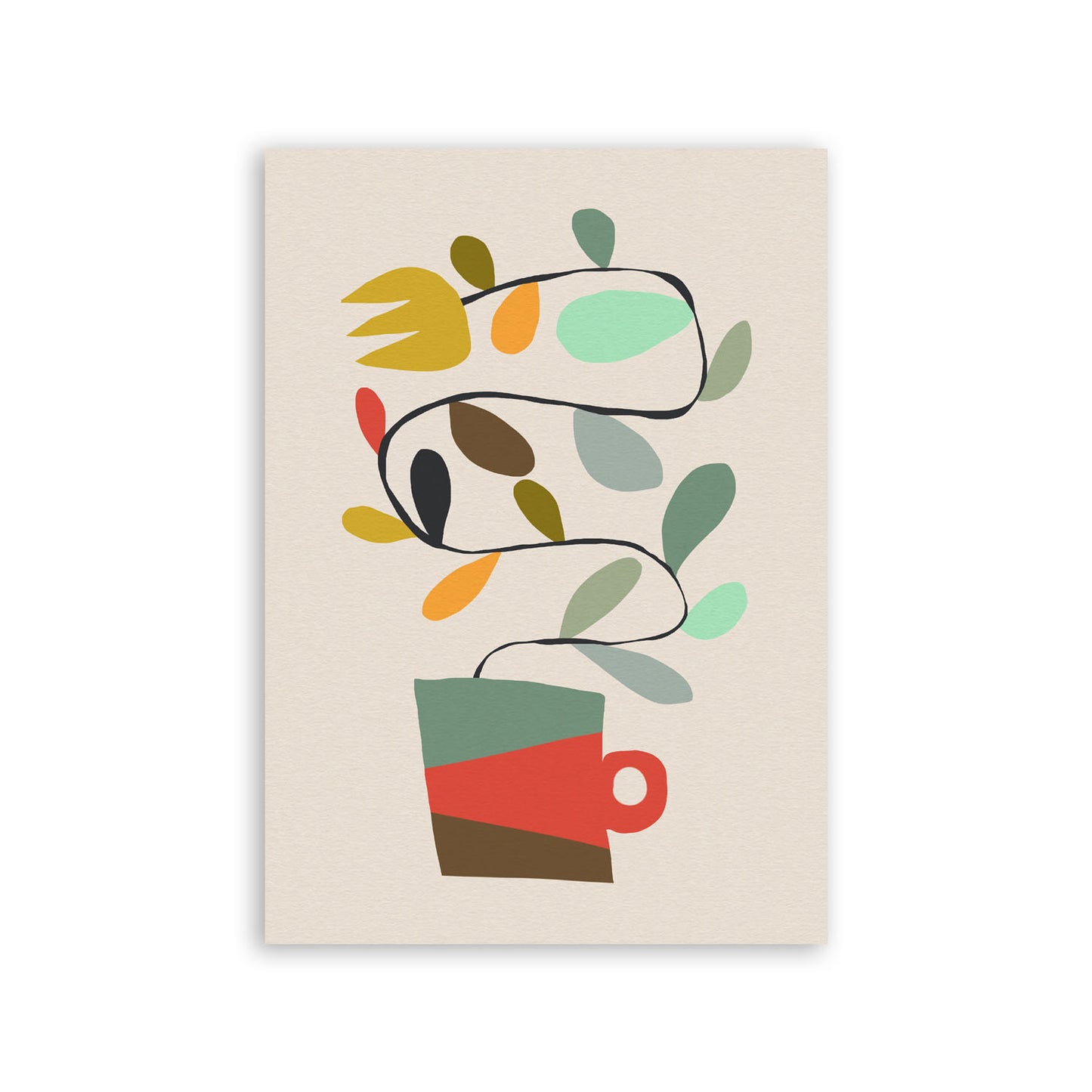 Nacnic Lámina de Flor en una Taza