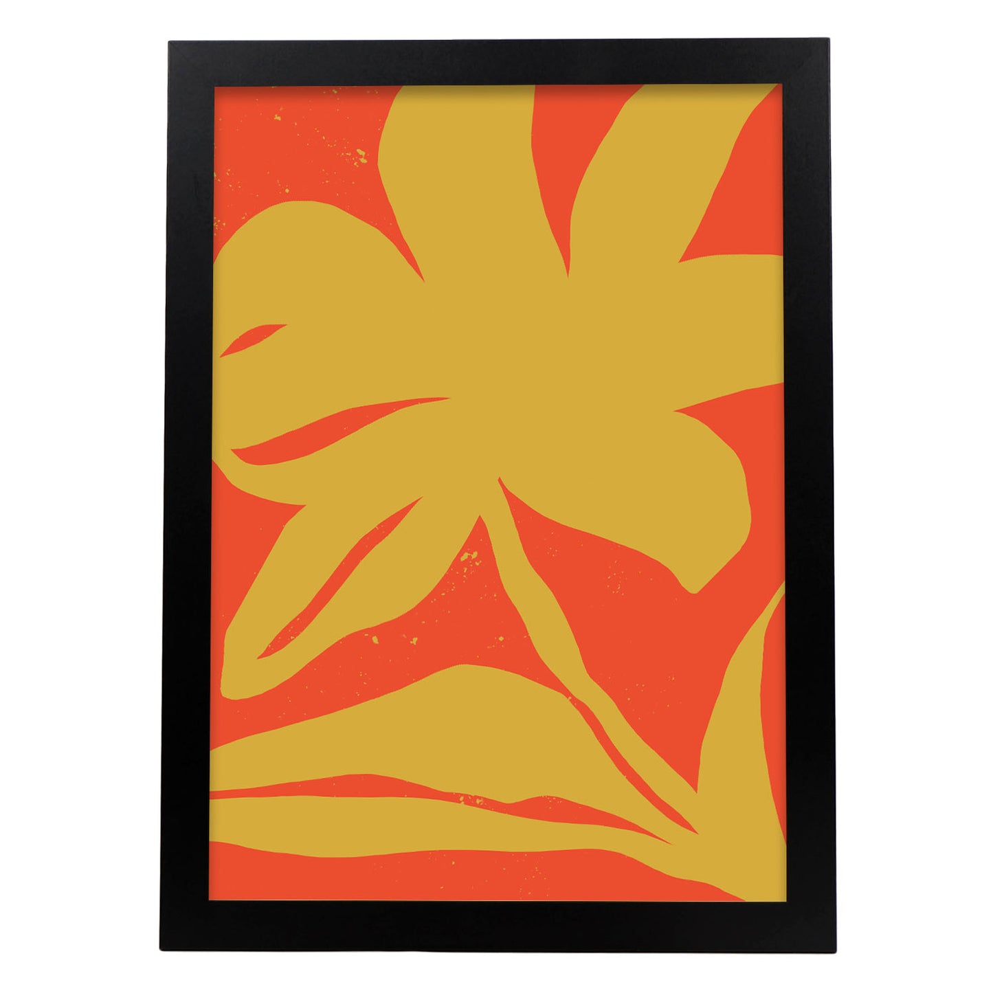 Nacnic Lámina Abstracta de Flor Amarilla