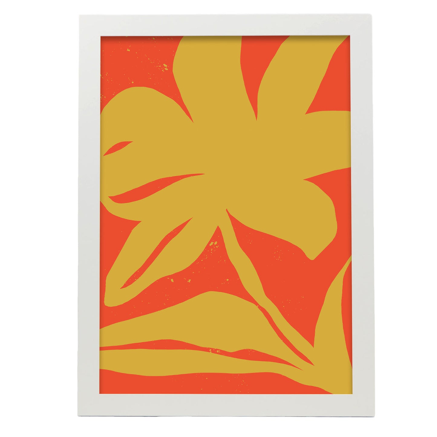 Nacnic Lámina Abstracta de Flor Amarilla