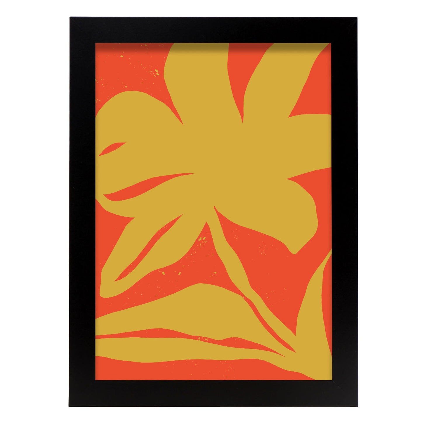 Nacnic Lámina Abstracta de Flor Amarilla
