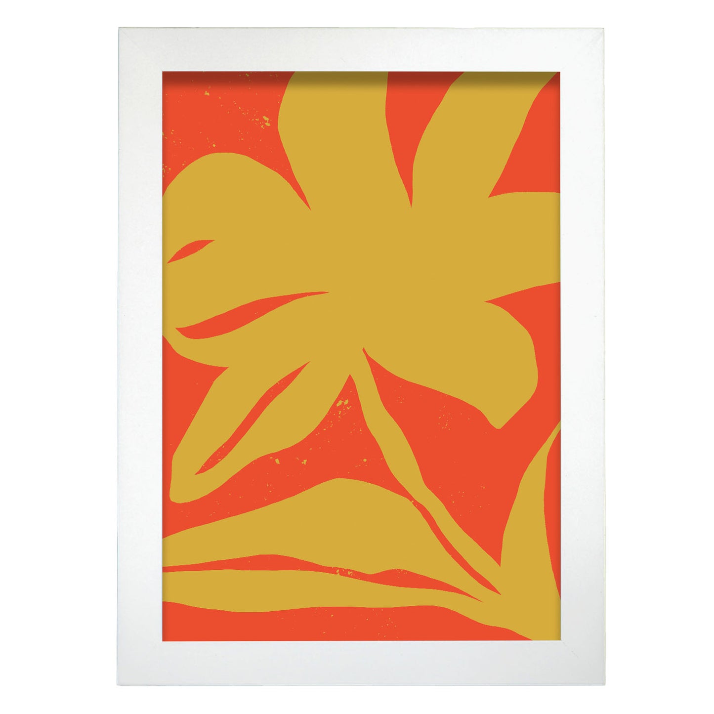 Nacnic Lámina Abstracta de Flor Amarilla