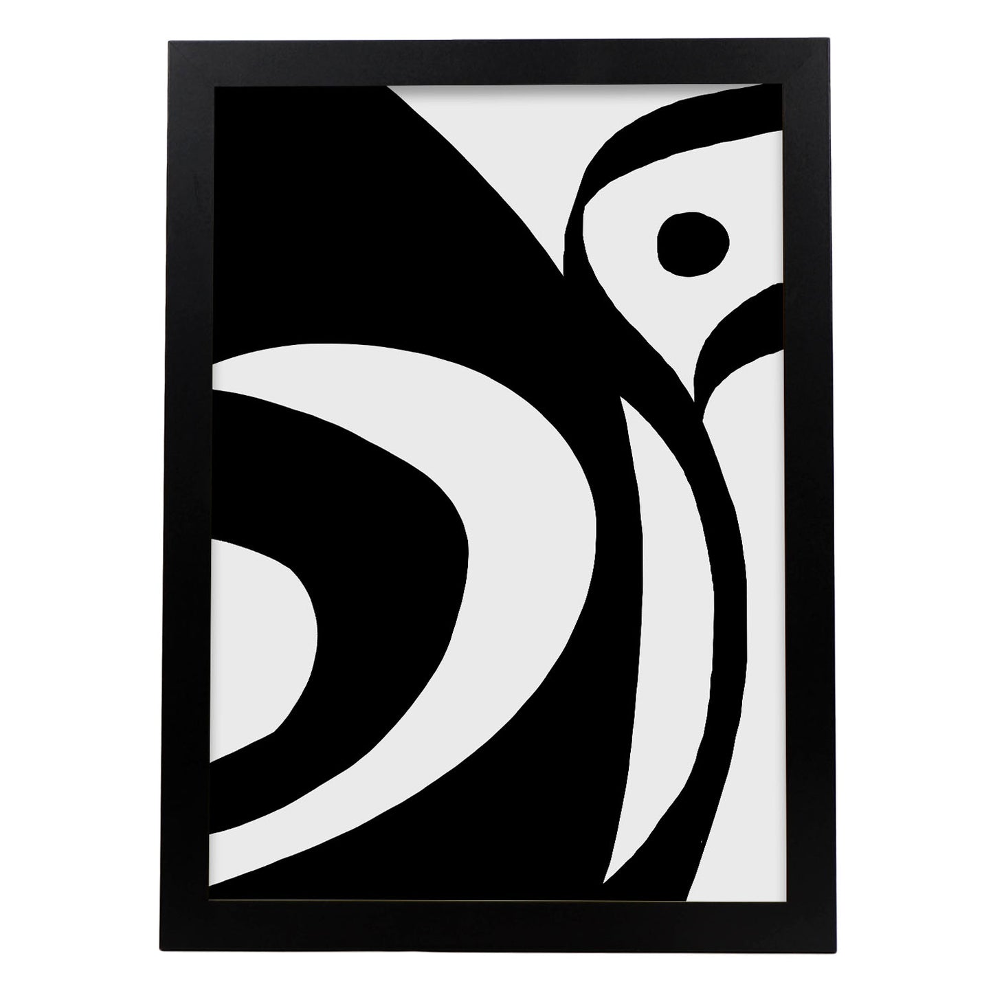 Lámina Abstracta Mirage en Blanco y Negro de Nacnic