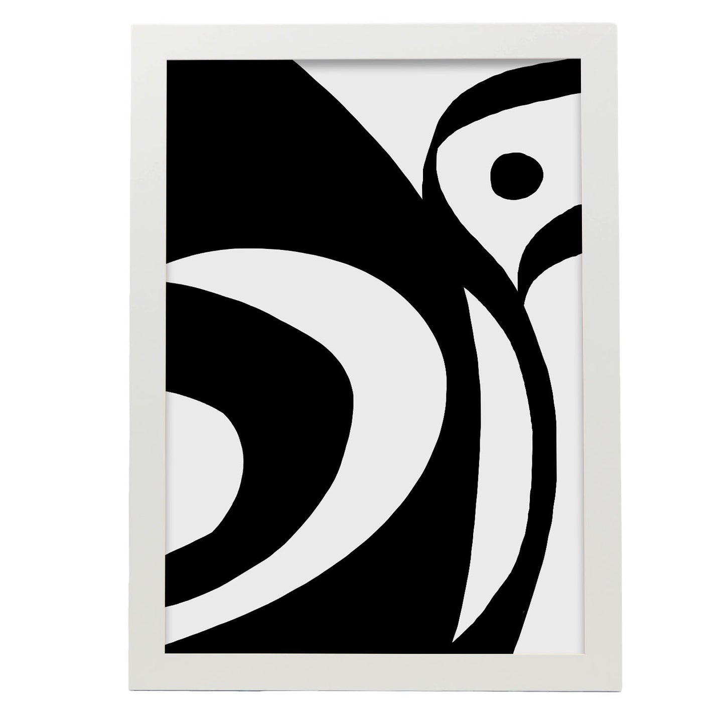 Lámina Abstracta Mirage en Blanco y Negro de Nacnic