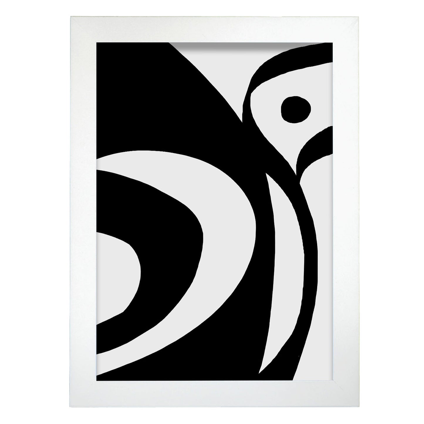 Lámina Abstracta Mirage en Blanco y Negro de Nacnic