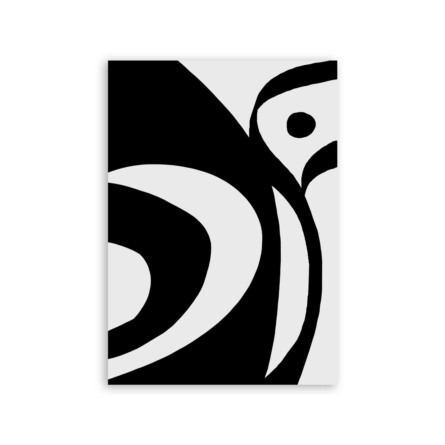Lámina Abstracta Mirage en Blanco y Negro de Nacnic