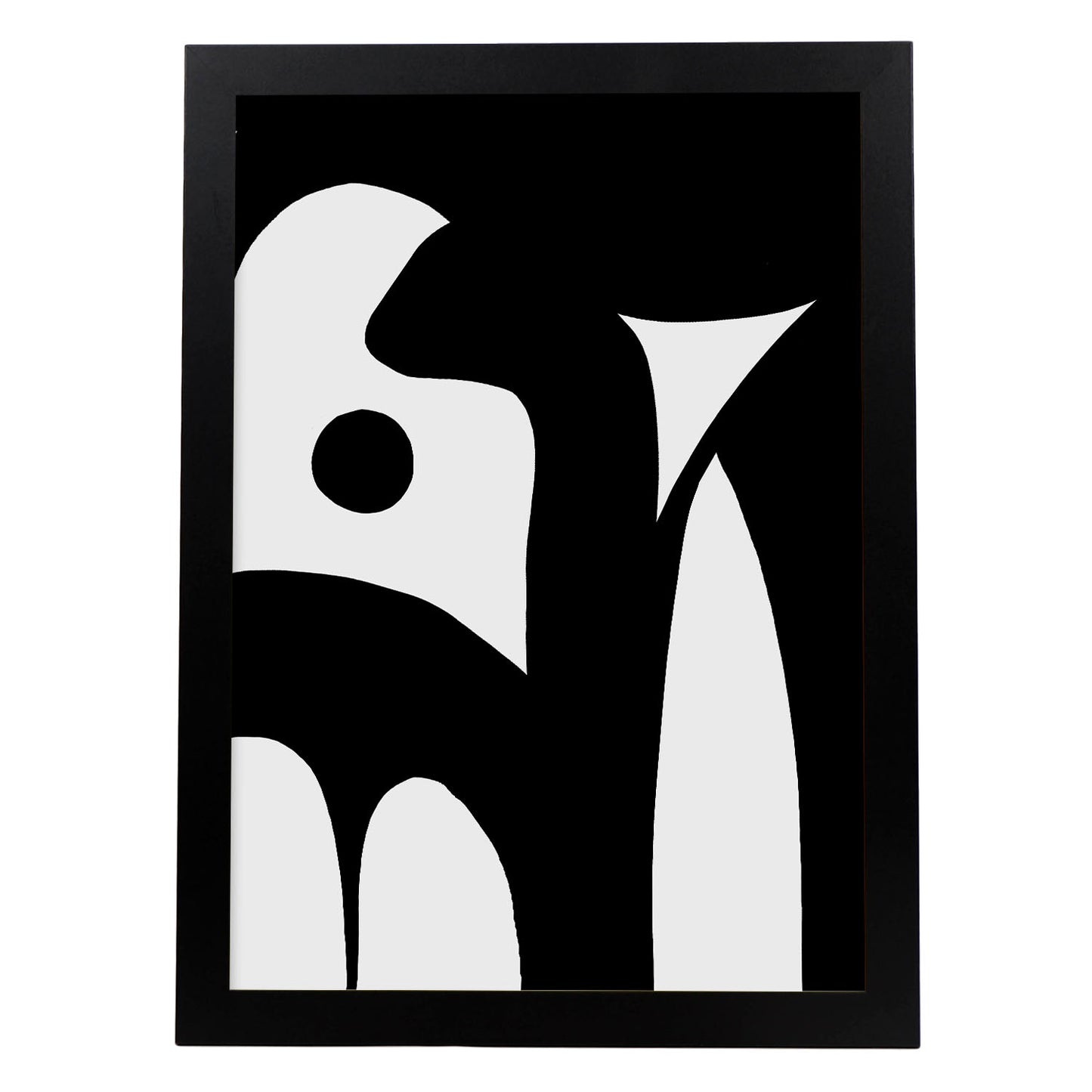 Lamina Abstracta Elegante en Blanco y Negro de Nacnic