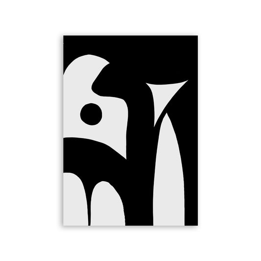 Lamina Abstracta Elegante en Blanco y Negro de Nacnic