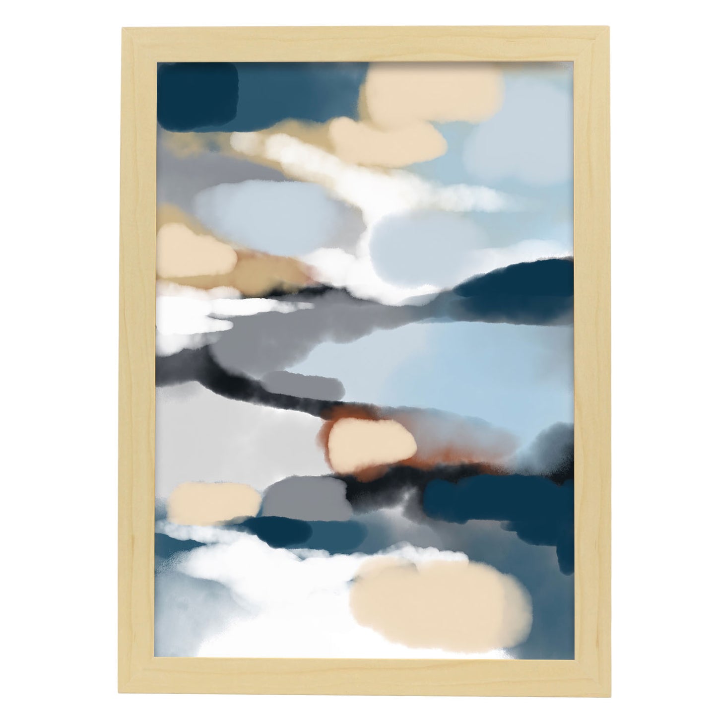 Nacnic Lámina Abstracta de Tonos de Nubes